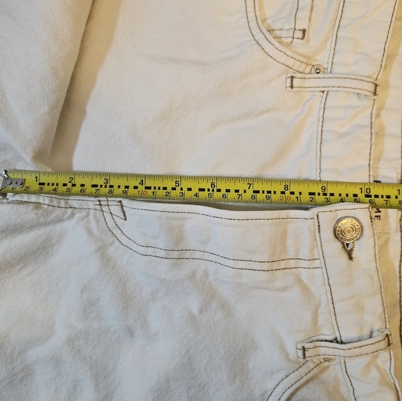 Frame Bermuda Shorts Le Slouch Bermuda White Denim Size 28 - Picture 12 of 13